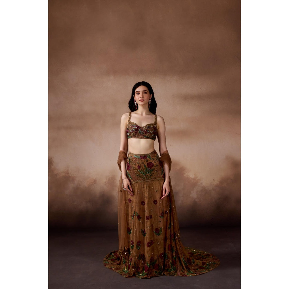 FALSA Lily Blouse with Lehenga & Dupatta