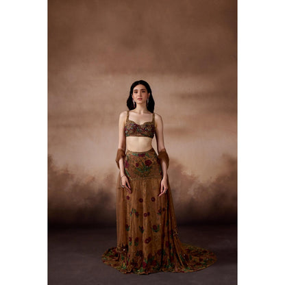 FALSA Lily Blouse with Lehenga & Dupatta