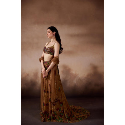 FALSA Lily Blouse with Lehenga & Dupatta