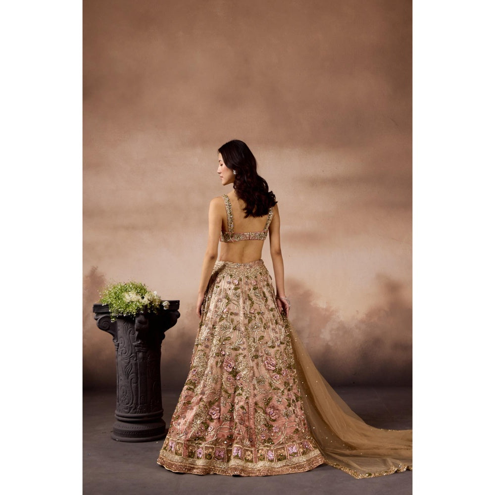 FALSA Rosa Blouse with Lehenga & Dupatta