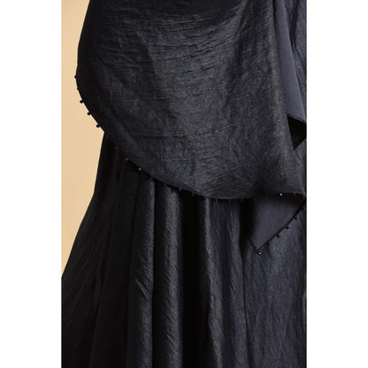 Fawn 24 Black Sapphire Shift Midi Dress