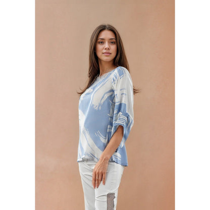 Fawn 24 Blue Cloudscape Top