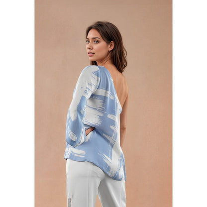 Fawn 24 Blue Cloudscape Top