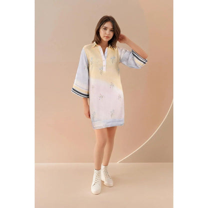 Fawn 24 Multi-Colour Golden Skyline Ombre Dress