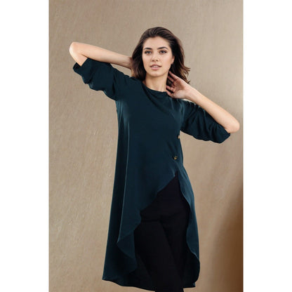 Fawn 24 Teal Peacock Angle Top