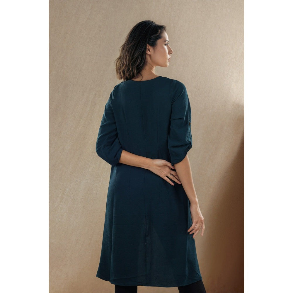 Fawn 24 Teal Peacock Angle Top