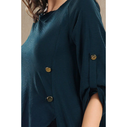 Fawn 24 Teal Peacock Angle Top