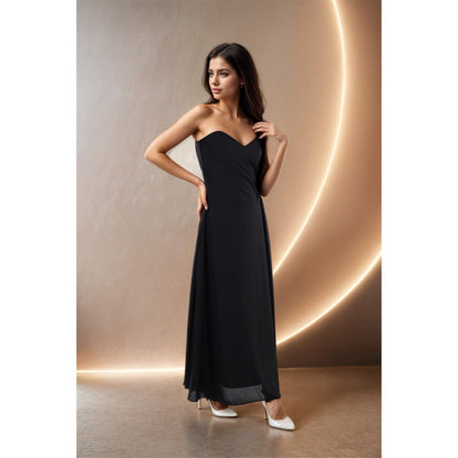 Fawn 24 Black Plunge Dress