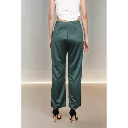 Fawn 24 Green Emerald Satin Pants