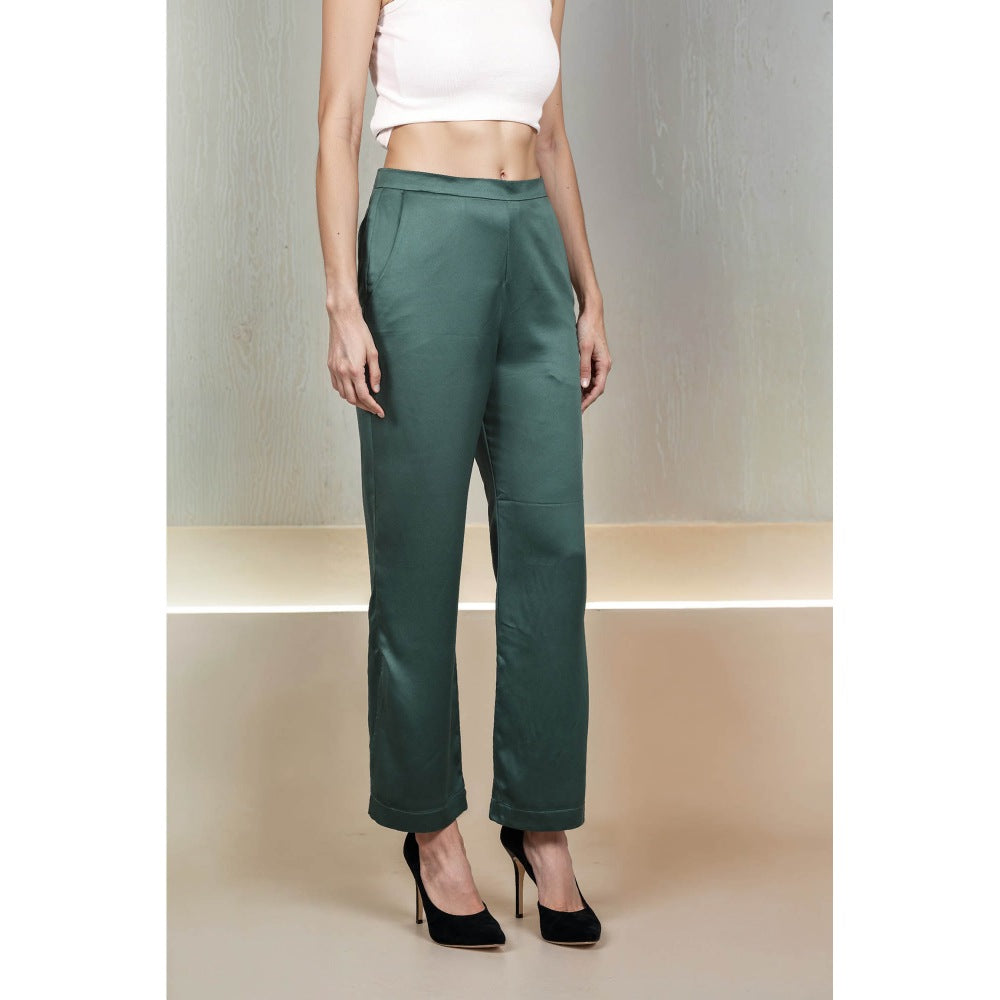 Fawn 24 Green Emerald Satin Pants