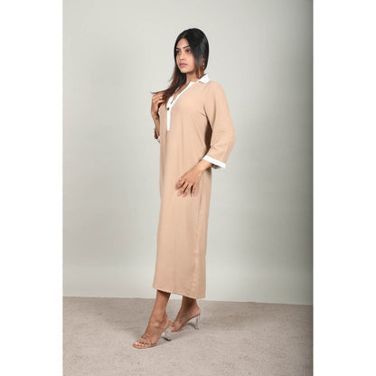 Fawn 24 Caramel Shirt Dress - Beige