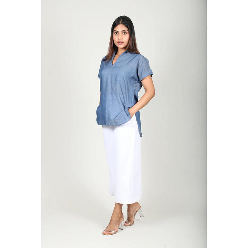 Fawn 24 Denim Collar Top