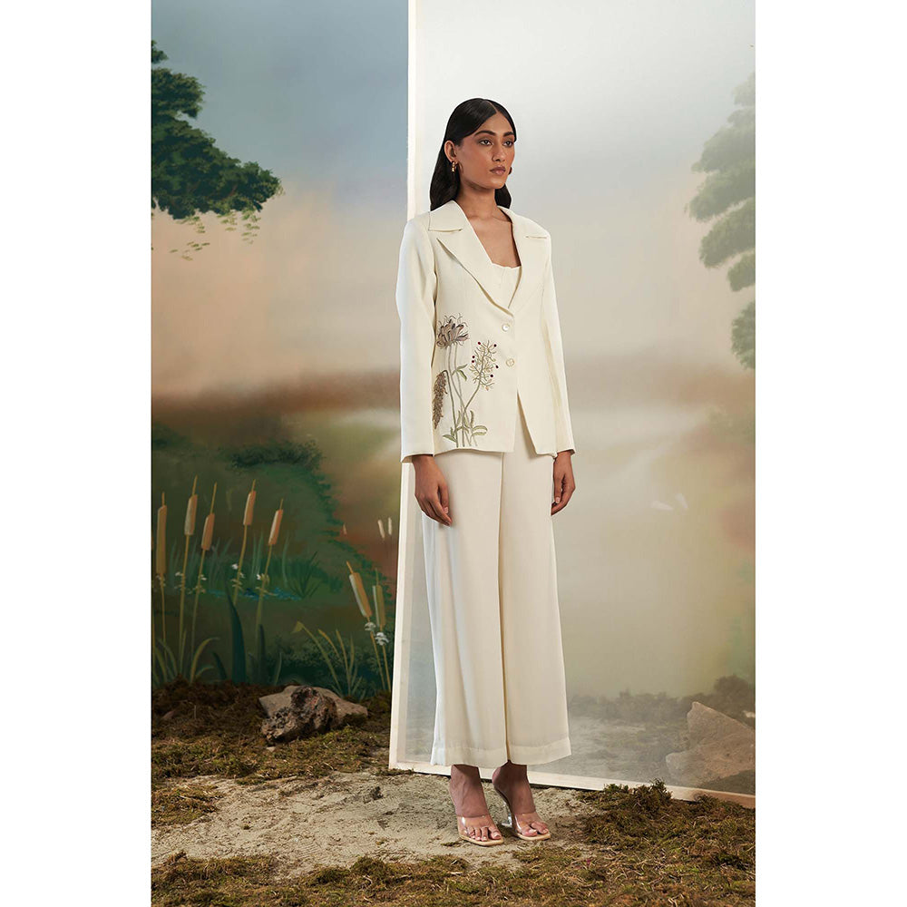 FEBo6 Moonflower Ivory Blazer & Pant (Set of 2)
