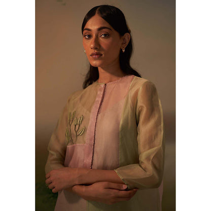 FEBo6 Oak Multi-Color Kurta with Slip & Pant (Set of 3)