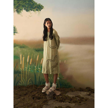 FEBo6 Pinewood Green Midi Dress