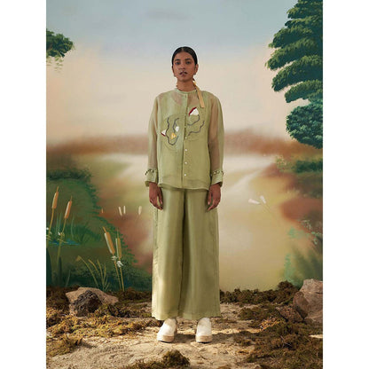 FEBo6 Green Organza Pant