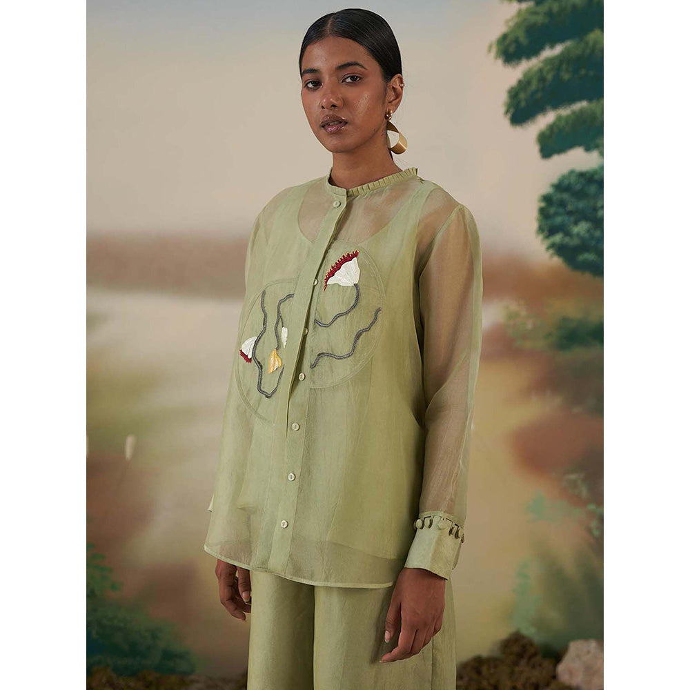 FEBo6 Green Organza Pant