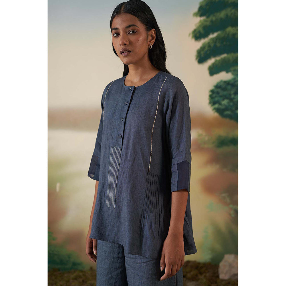 FEBo6 Cedar Navy Blue Top