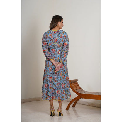 Finethreads by Hina & Nikhat Blue Dandelion Dress