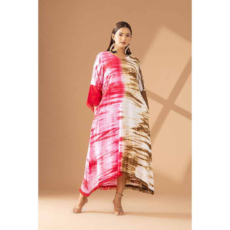 Finethreads by Hina & Nikhat Brown Coastal Breeze Dress