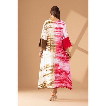 Finethreads by Hina & Nikhat Brown Coastal Breeze Dress
