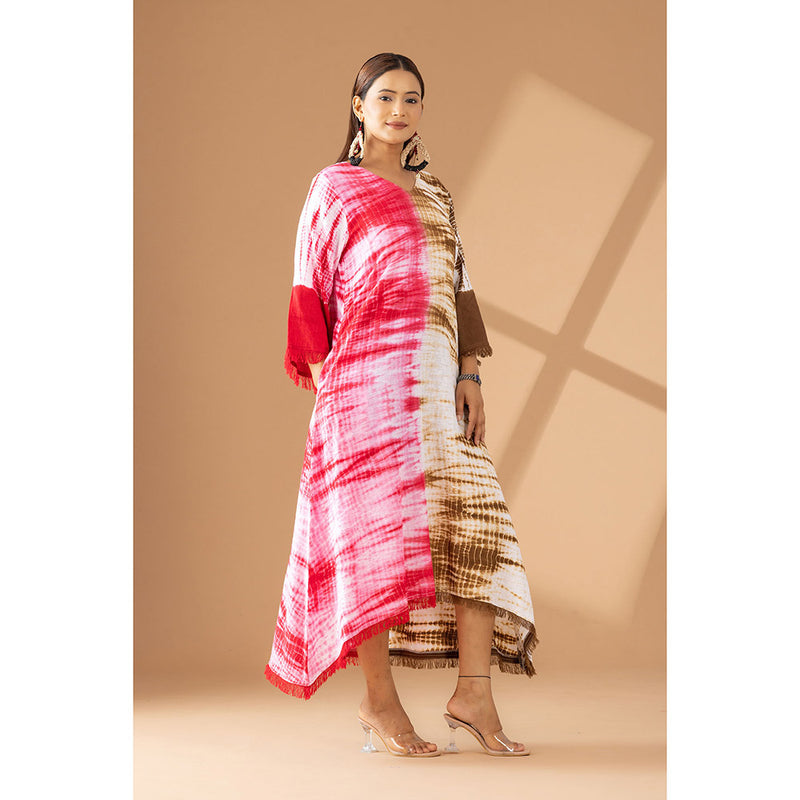 Finethreads by Hina & Nikhat Brown Coastal Breeze Dress