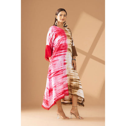 Finethreads by Hina & Nikhat Brown Coastal Breeze Dress