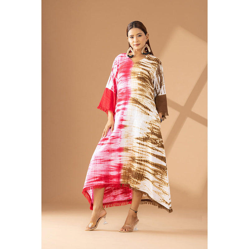 Finethreads by Hina & Nikhat Brown Coastal Breeze Dress