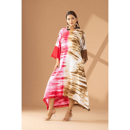 Finethreads by Hina & Nikhat Brown Coastal Breeze Dress