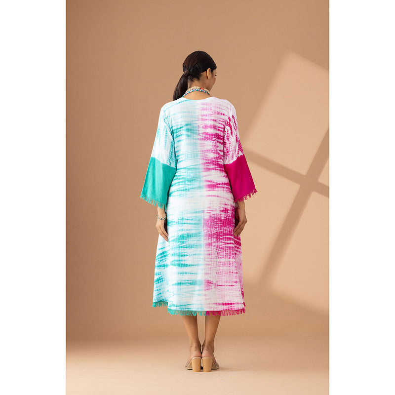 Finethreads by Hina & Nikhat Green Coastal Breeze Dress