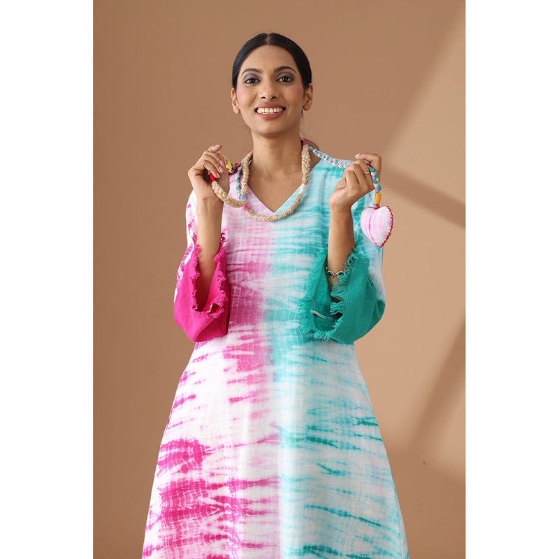 Finethreads by Hina & Nikhat Green Coastal Breeze Dress