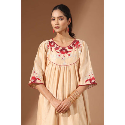 Finethreads by Hina & Nikhat Beige Blooming Co-Ord Set