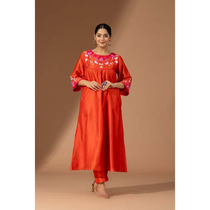 Finethreads by Hina & Nikhat Orange Blooming Co-Ord Set