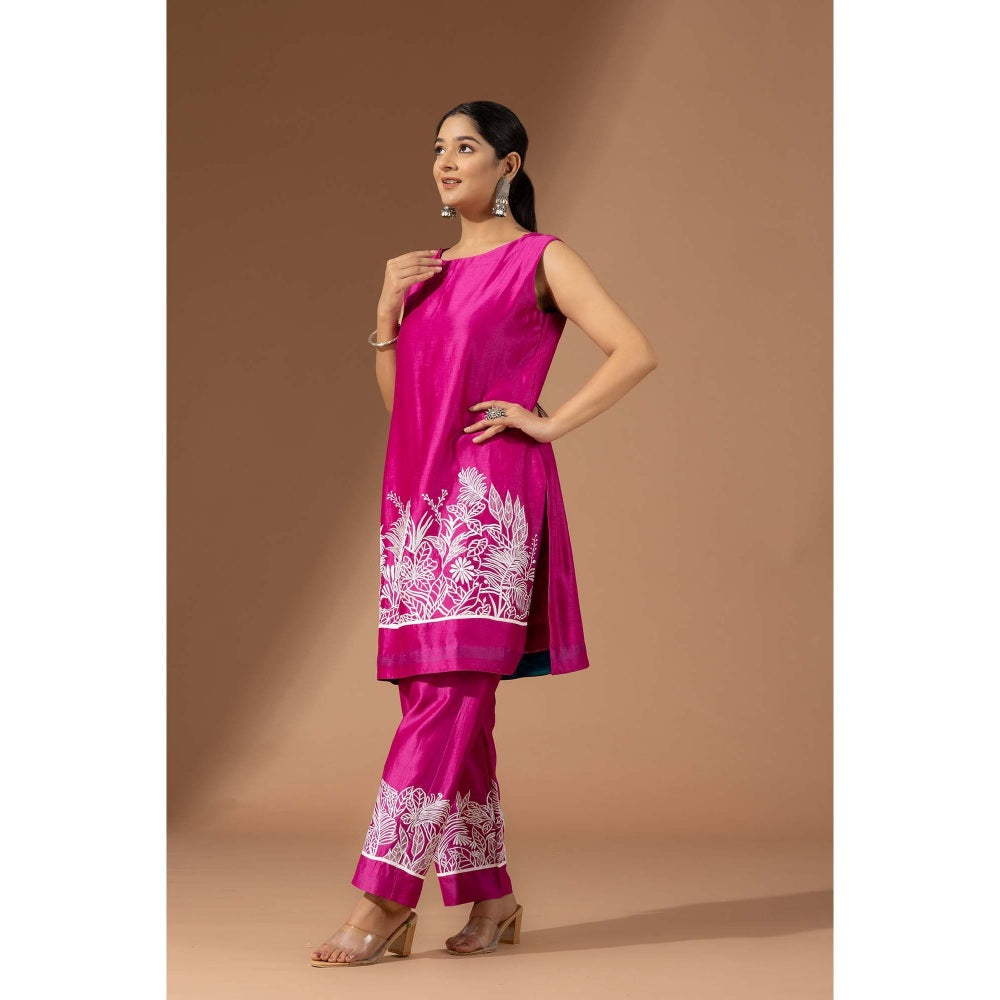 Finethreads by Hina & Nikhat Pink Palm Grove Co-Ord Set