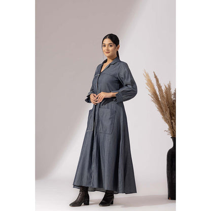 Finethreads by Hina & Nikhat Blue Versa Grace Dress