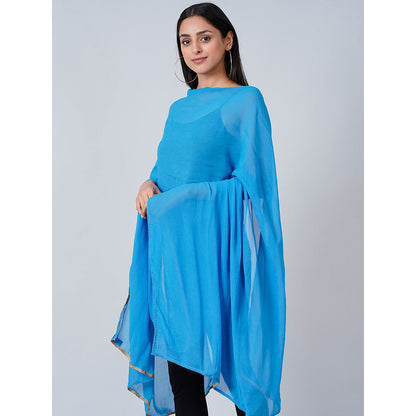 First Resort by Ramola Bachchan Blue Dupatta