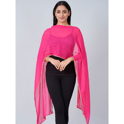 First Resort by Ramola Bachchan Magenta Dupatta