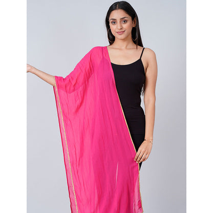 First Resort by Ramola Bachchan Magenta Dupatta