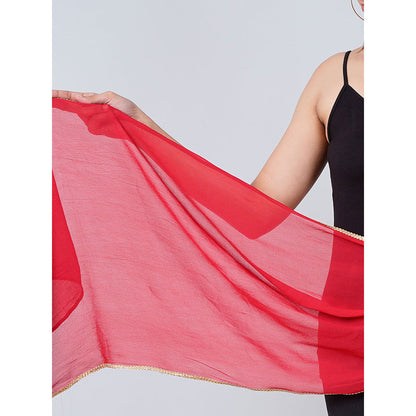 First Resort by Ramola Bachchan Red Dupatta