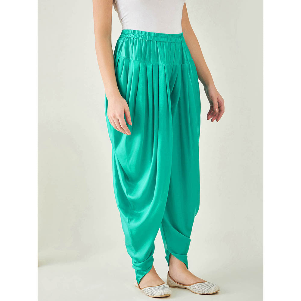 First Resort by Ramola Bachchan Turquoise Dhoti Pant