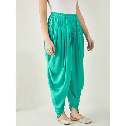 First Resort by Ramola Bachchan Turquoise Dhoti Pant