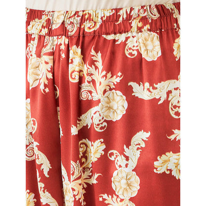 First Resort by Ramola Bachchan Red Baroque Print Pant