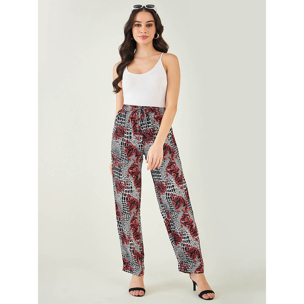 First Resort by Ramola Bachchan Black Baroque Animal Print Shirt and Pant (Set of 3)