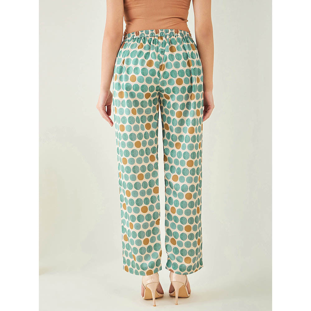 First Resort by Ramola Bachchan Green and Brown Floral Combination Print Co-ord (Set of 2)