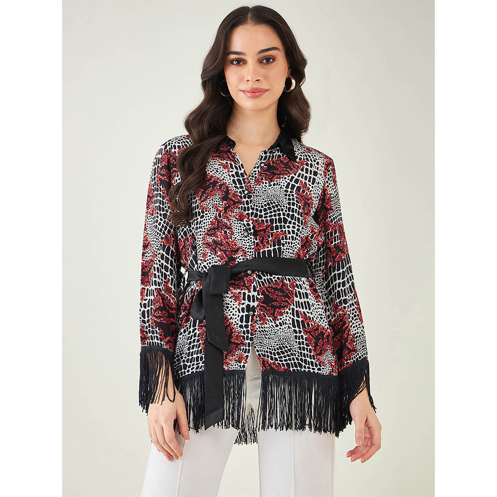 First Resort by Ramola Bachchan Black Baroque Animal Print Shirt (Set of 2)