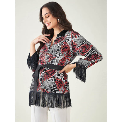 First Resort by Ramola Bachchan Black Baroque Animal Print Shirt (Set of 2)