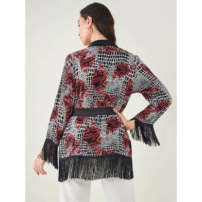 First Resort by Ramola Bachchan Black Baroque Animal Print Shirt (Set of 2)