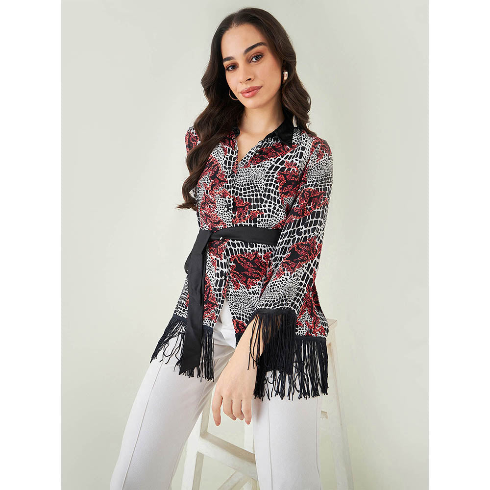 First Resort by Ramola Bachchan Black Baroque Animal Print Shirt (Set of 2)