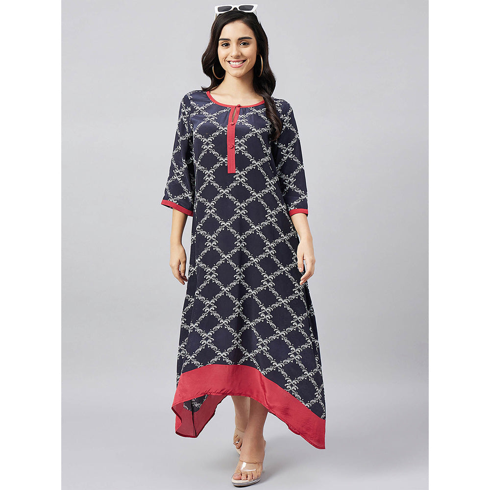 First Resort by Ramola Bachchan Baroque Print Midi Dress