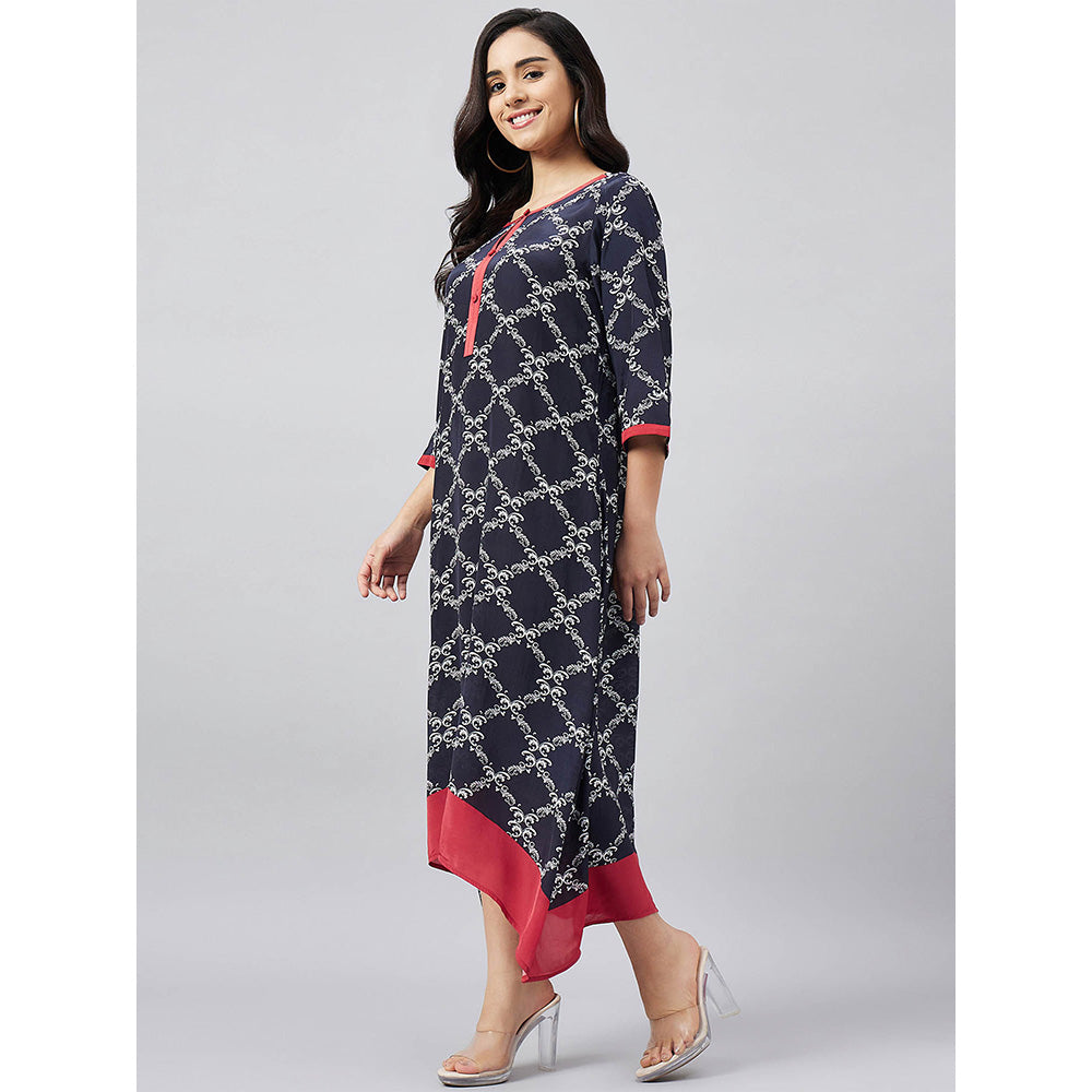 First Resort by Ramola Bachchan Baroque Print Midi Dress